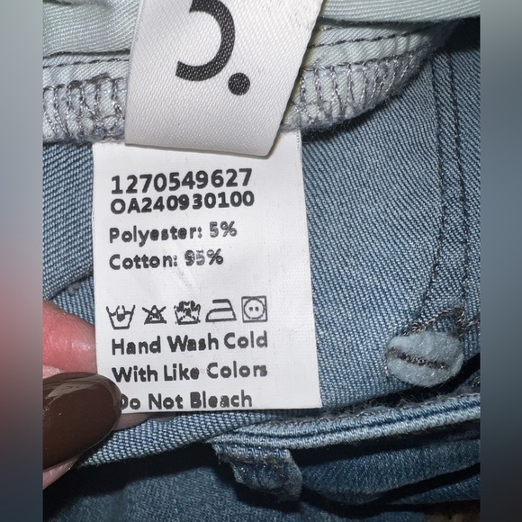 COMMENSE Washed Slim Draped Denim Pants
COLOR - Blue Size Small NWT Flared - Picture 9 of 11
